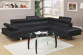 Black Leather Sectional
