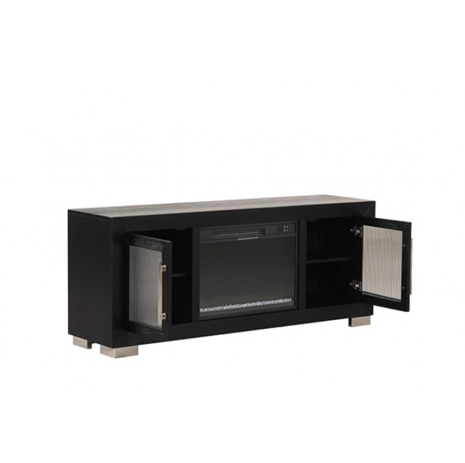 60" TV STAND W/ FIRE PLACE