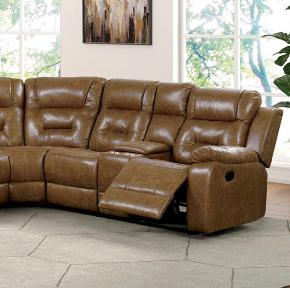 Manual reclining sectional