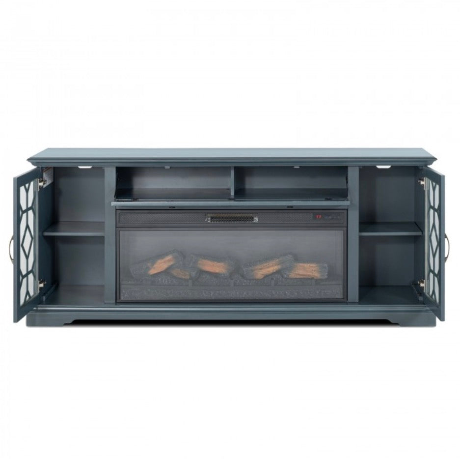 74" TV CONSOLE W/ ELECTRIC FIREPLACE