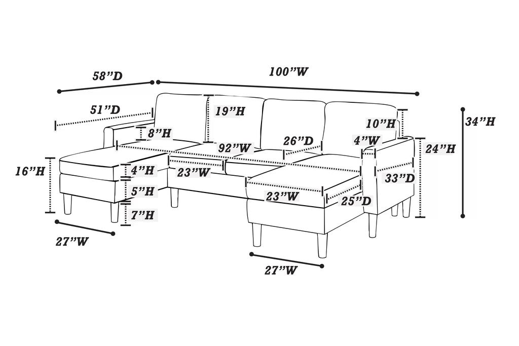 3-Piece Sectional Set