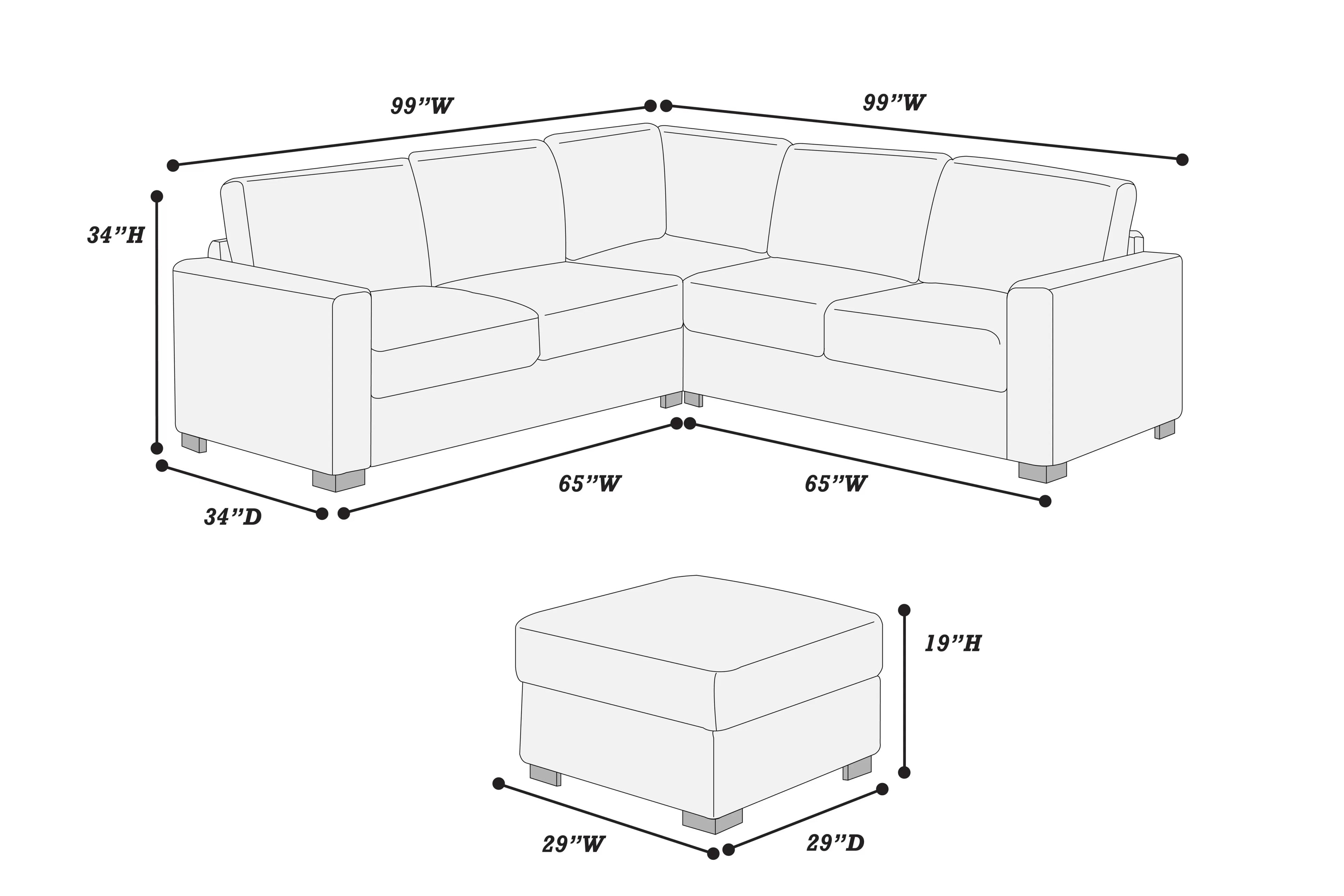 4-Piece Sectional Set