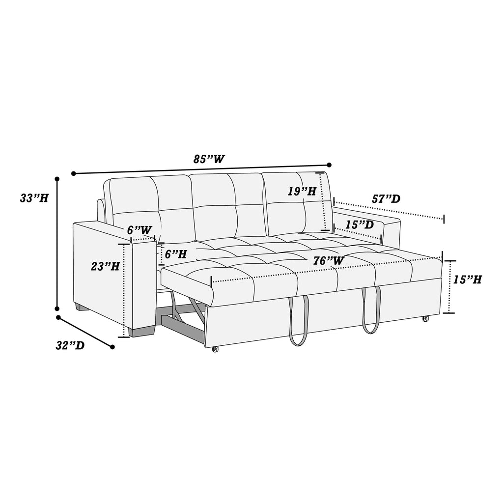 Sleeper Sofa with Pull-Out Bed