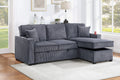 Reversible Storage Chaise W/ Cup Holder & USB & USB-C Port