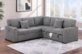 Reversible Storage Sofa + Reversible Sofa with Pull-Out Bed + USB Port