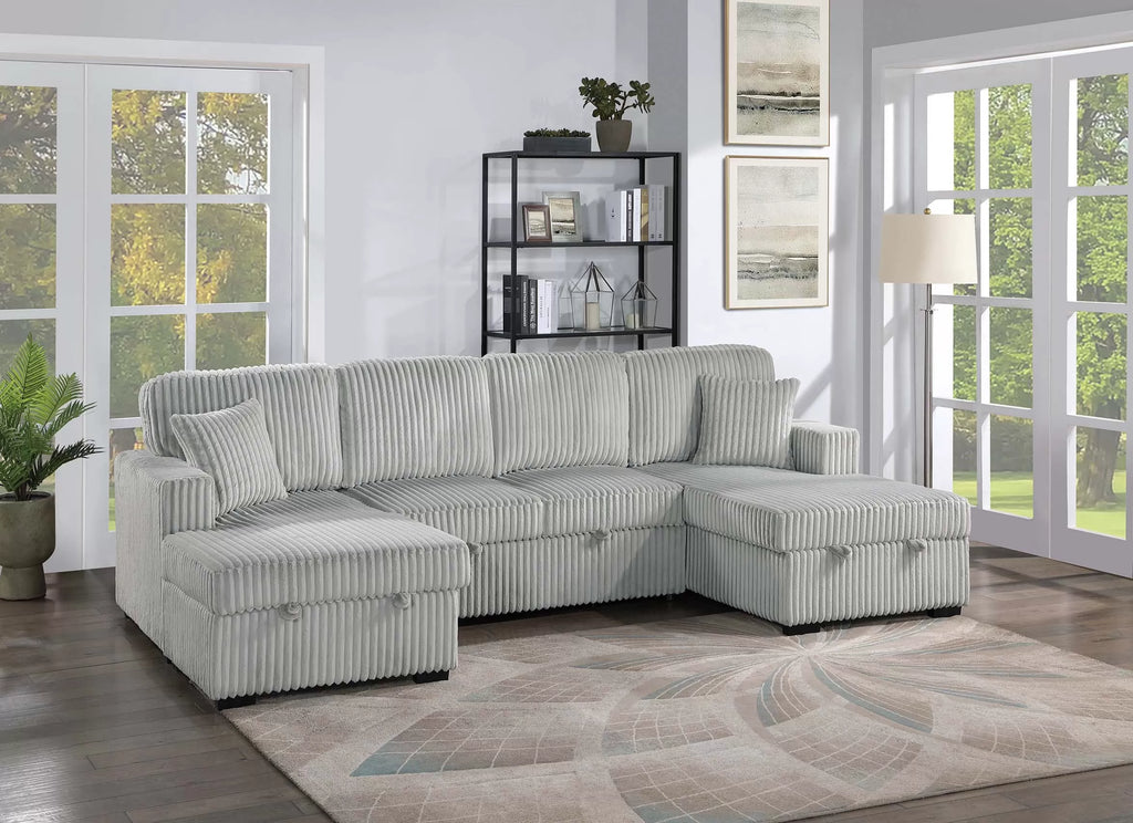 Sleeper Sofa & 2 Chaise Storage