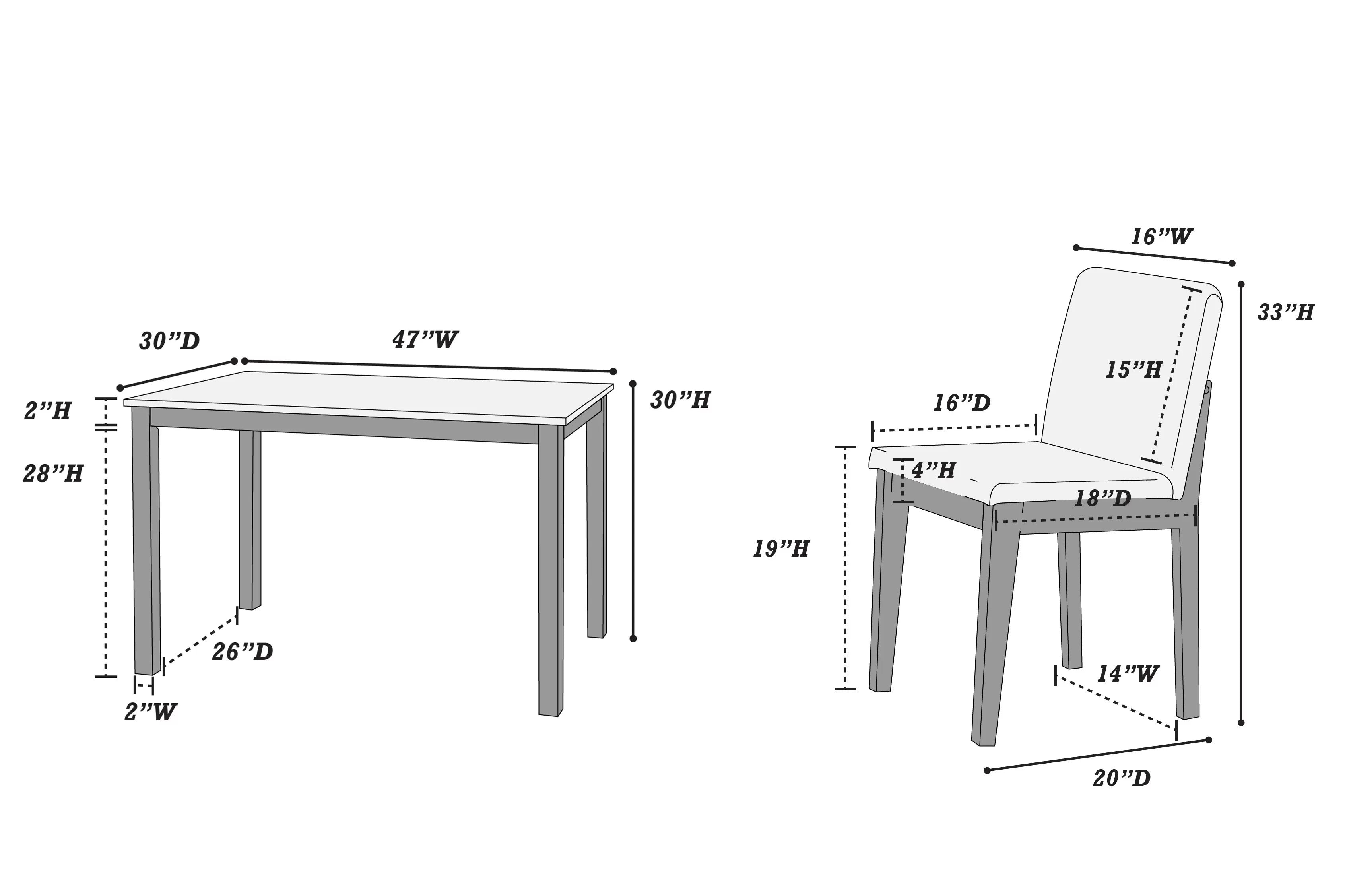 5 Piece Dining Set