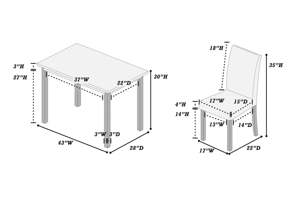 5-Pcs Dining Set