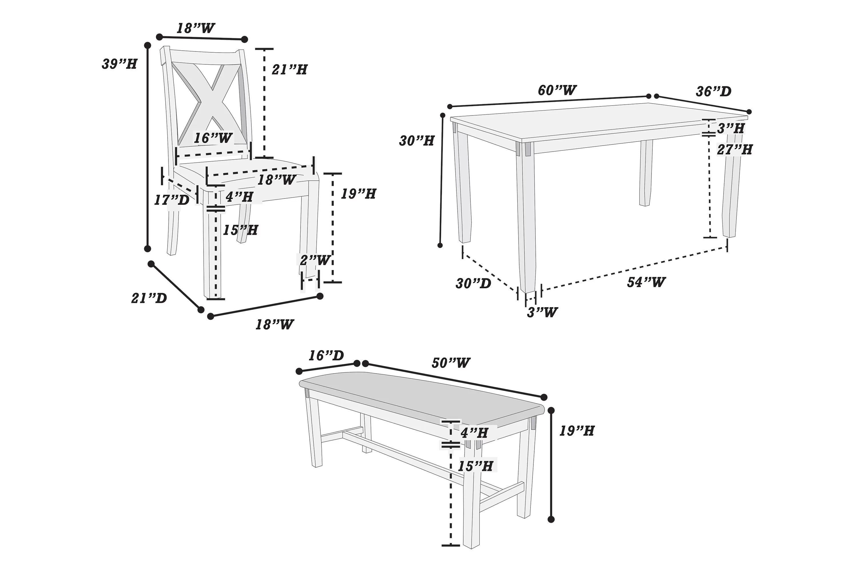 6-Pcs Dining Set