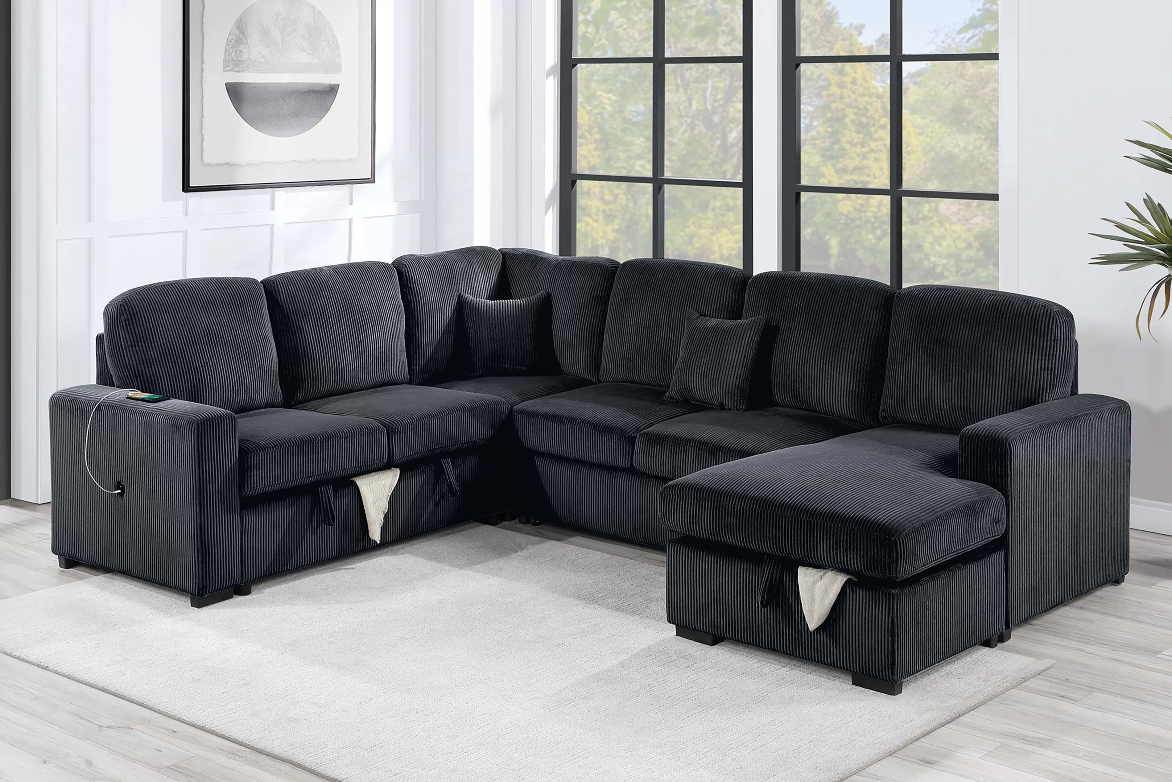 4-Piece Convertible Sectional