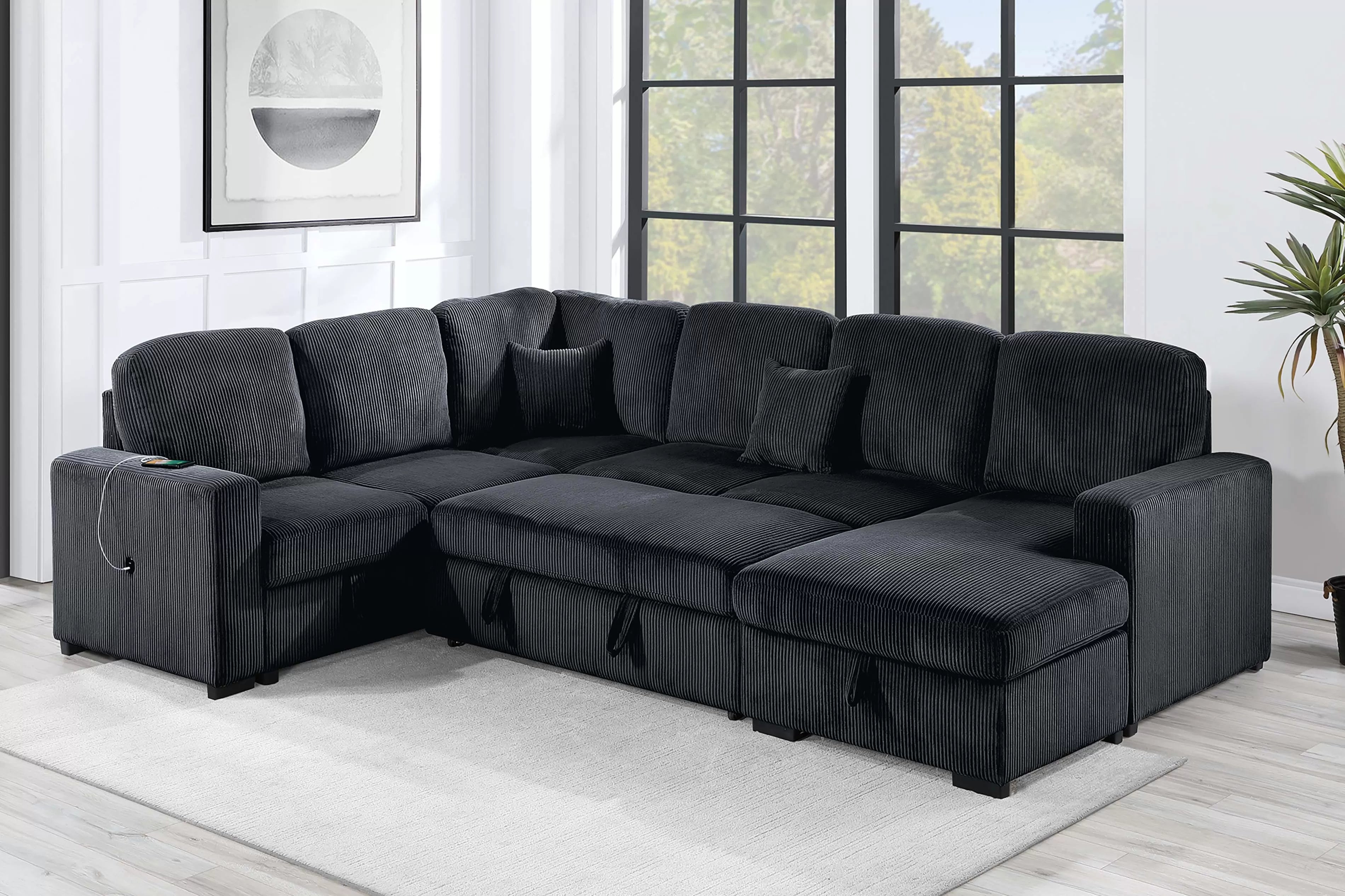 4-Piece Convertible Sectional