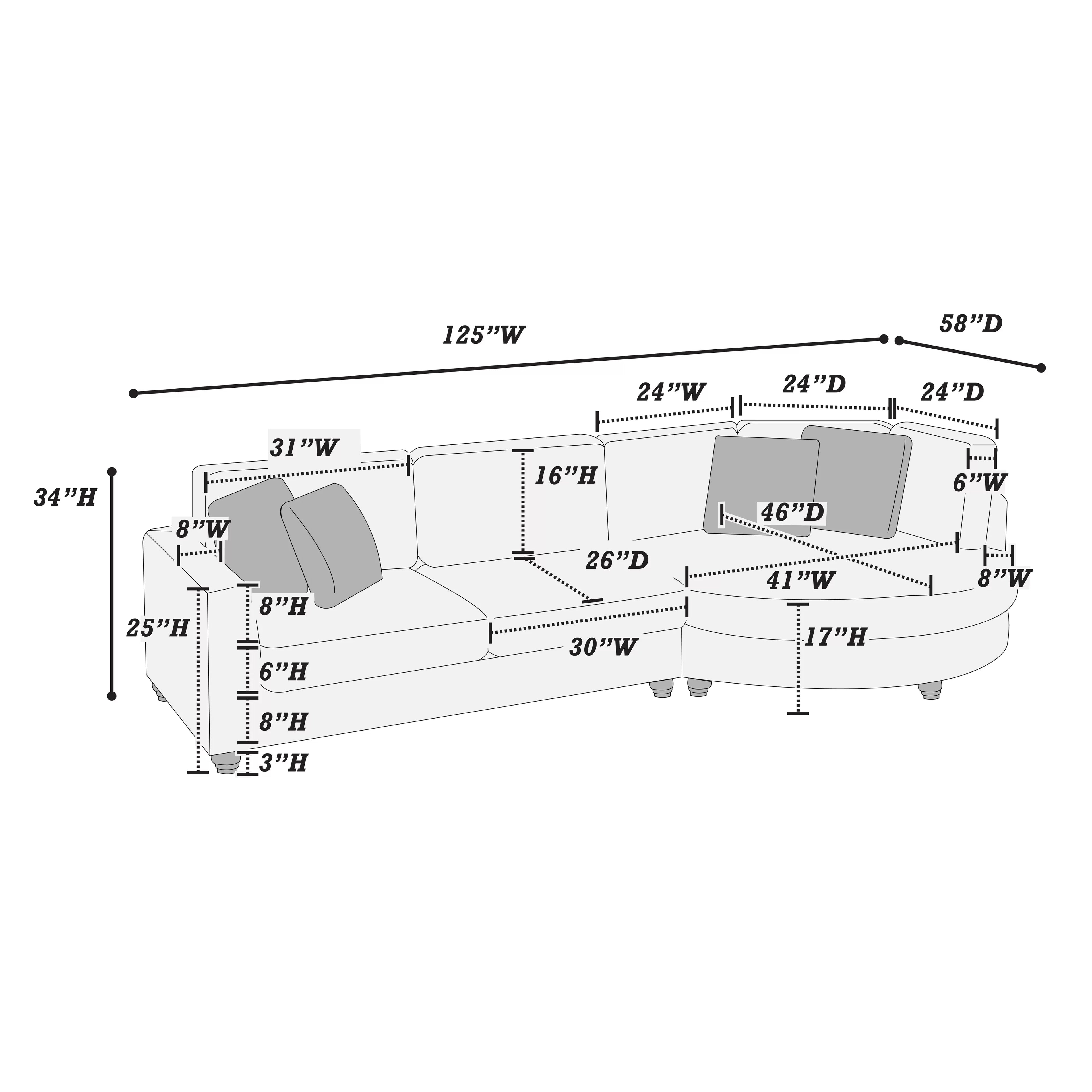 2-Piece Sectional Set XL