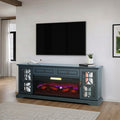 74" TV CONSOLE W/ ELECTRIC FIREPLACE