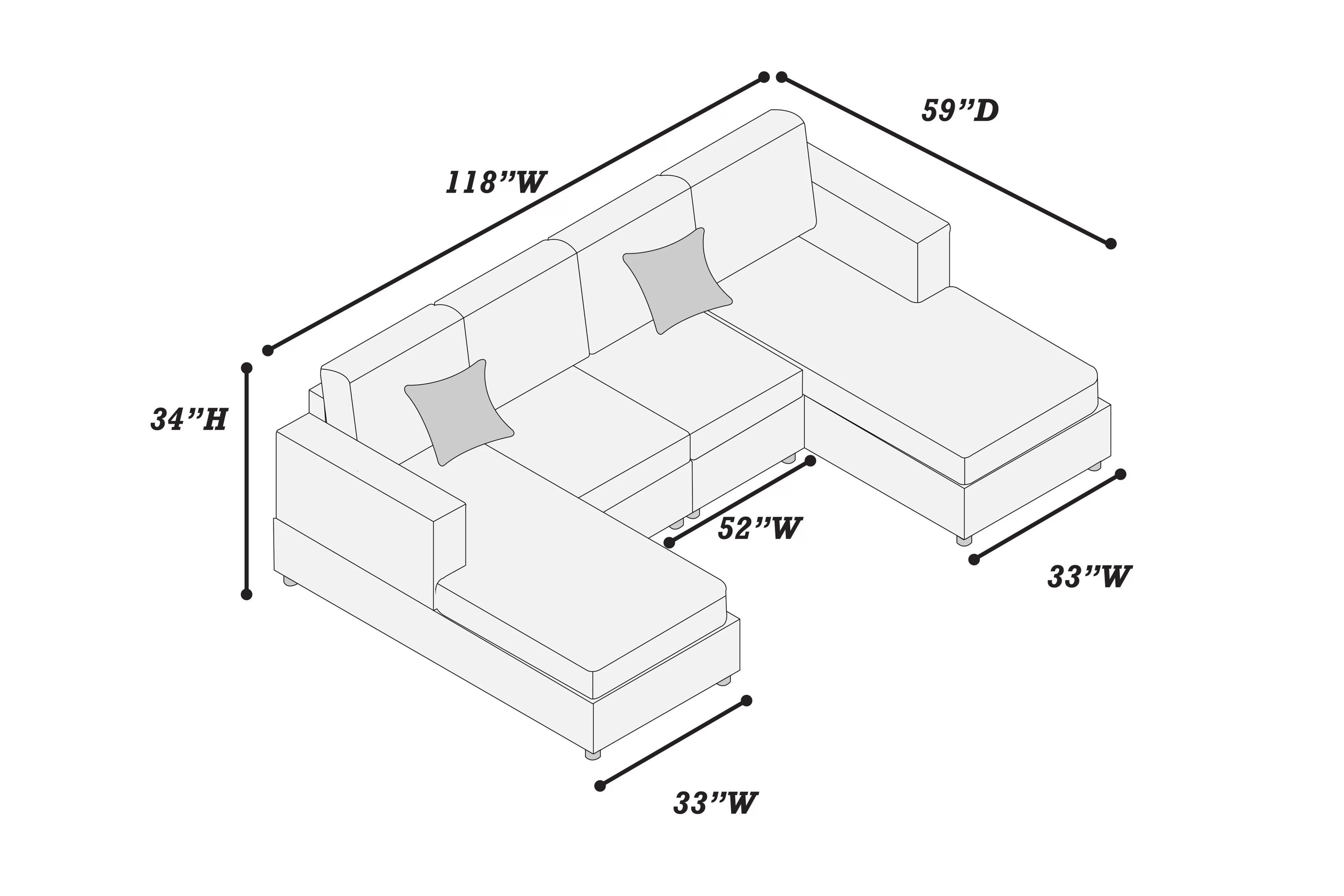3-Piece Sectional Set