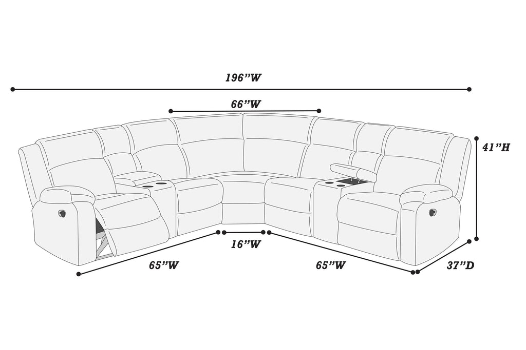 Martian Reclining Sectional ￼